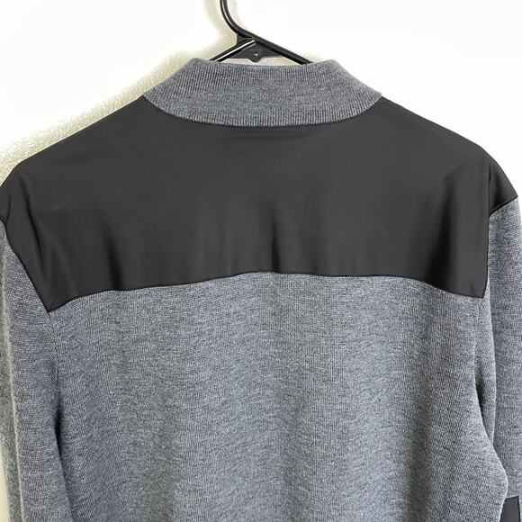 Theory Jacket Mens XL Gray Black Thadd D P Soft Luster Plus Full Zip Wool Blend - Picture 8 of 10